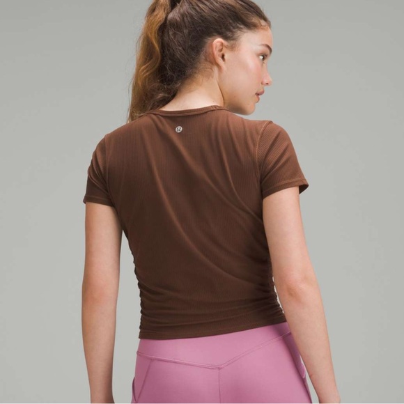 Lululemon Java Align Rouched Ribbed Cropped Top - Picture 2 of 6